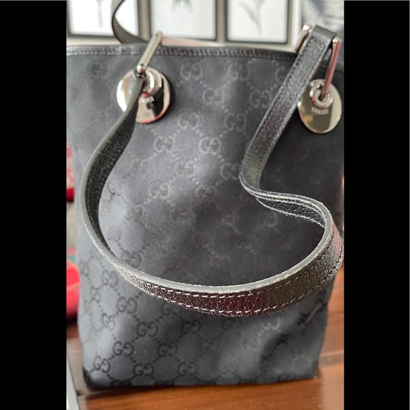 Gucci Black Monogram Mini Tote - Picture 6 of 15